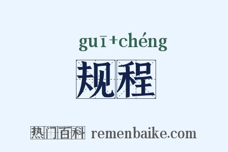 规程是什么意思的图片